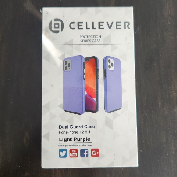Cellever NEW Purple iPhone 12/iPhone 12 Pro Phone Case - Picture 2 of 2